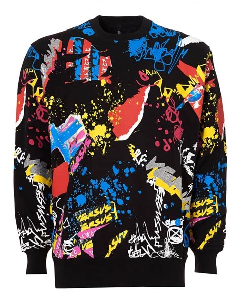 Versus Versace Sleeveless Sweatshirt Graffiti Art Men’s 34 /48 